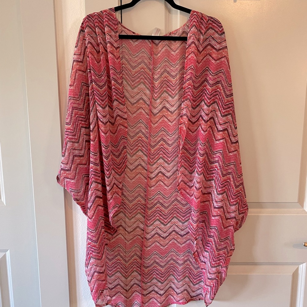 Pink and black coverup